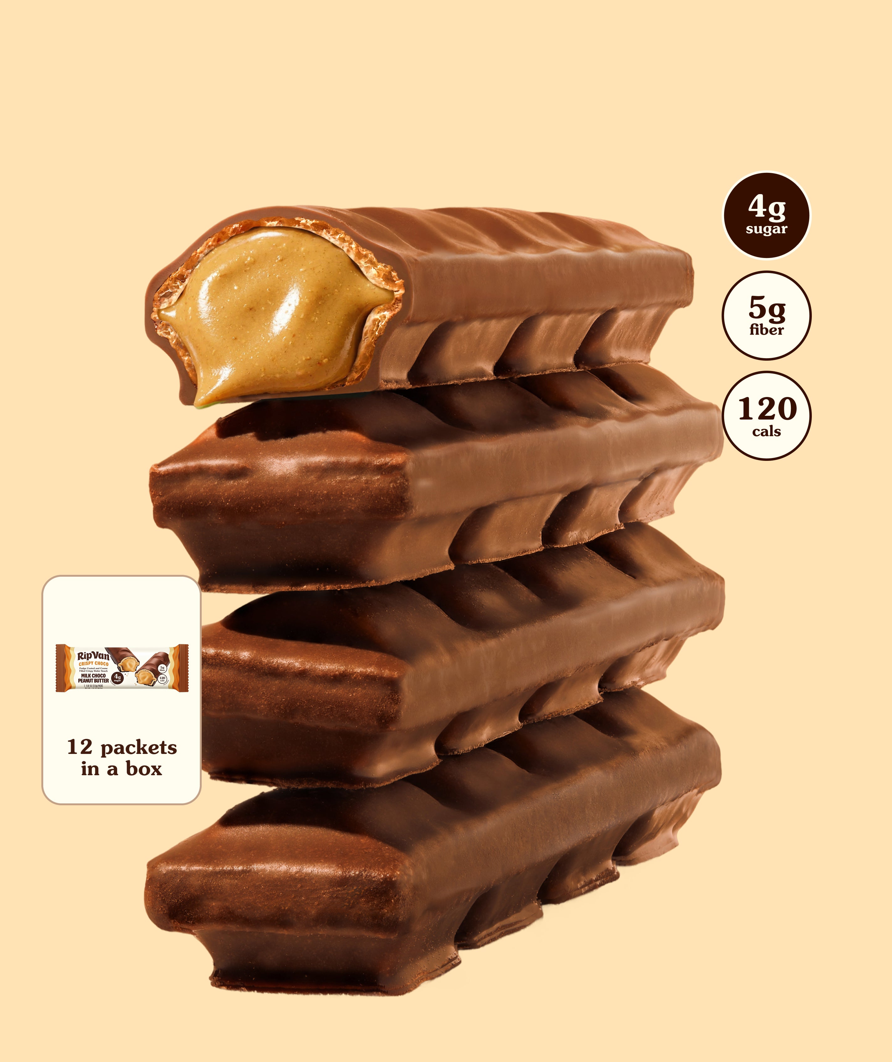 Crispy Choco Peanut Butter Cream Filled
